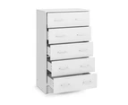 Kodu Griffin Chest 5 Drawers Tallboy Storage Dresser Storage Cabinet white