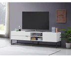 Kodu Cody Entertainment Unit TV Cabinet TV Stand 180cm 1 door 2 drawers white