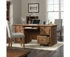 Sauder Palladia Executive Desk Office Computer Table Storage Drawers Filing Oak woodgrain