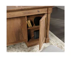 Sauder Palladia Executive Desk Office Computer Table Storage Drawers Filing Oak woodgrain