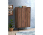 Kodu Apollo Tall Cabinet Cupboard Storage Unit 2 doors walnut woodgrain