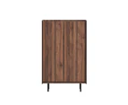 Kodu Apollo Tall Cabinet Cupboard Storage Unit 2 doors walnut woodgrain