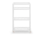 Kodu Mobile Trolley Shelving Caddy Bottle Storage 3 shelves white