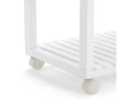 Kodu Mobile Trolley Shelving Caddy Bottle Storage 3 shelves white