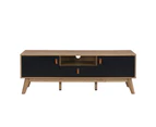 Kodu Alexis Entertainment Unit TV Cabinet TV Stand 150cm 2 doors 1 drawer woodgrain and black