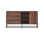 Kodu Cody Buffet Sideboard Credenza Cabinet 1 door 3 drawers 150cm (walnut)