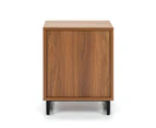 Kodu Moore Bedside Unit Side Table Nightstand 2 drawer woodgrain and grey