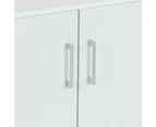 Kodu Ivy Pantry Cupboard General Storage Cabinet 2 Door 2 Tier Shelf Multipurpose White