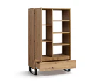 Kodu Caleb Bookcase Tall Multi Storage Industrial Cupboard Cabinet Display Cabinet woodgrain