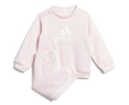 Adidas Baby Badge of Sport French Terry Jogger 2-Piece Set - Pink/White