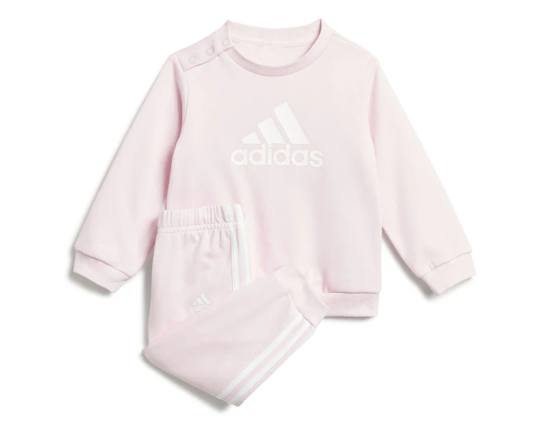 Adidas Baby Badge of Sport French Terry Jogger 2-Piece Set - Pink/White