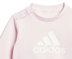 Adidas Baby Badge of Sport French Terry Jogger 2-Piece Set - Pink/White