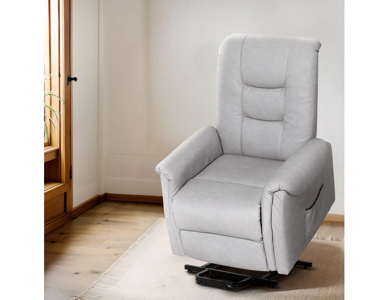 Artiss Recliner Chair Lift Assist Chair Grey Leather