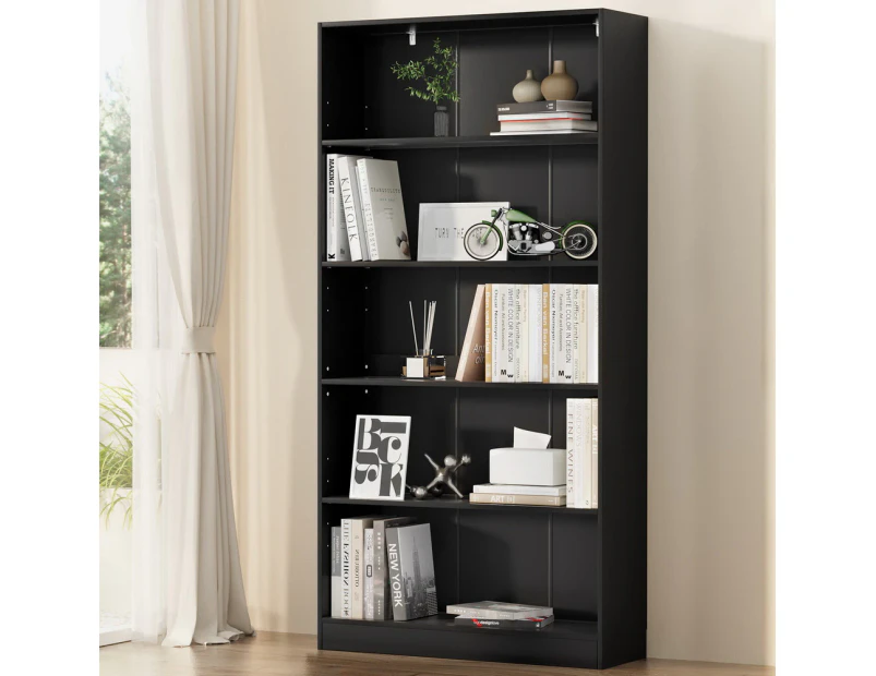 Artiss Bookshelf 5 Tiers ANTON Black