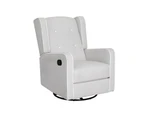 Artiss Recliner Armchair 360° Swivel Grey Fabric