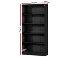 Artiss Bookshelf 5 Tiers ANTON Black