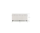 Otis Buffet Unit Sideboard W/ 3-Doors Storage Cabinet - Oak/White