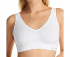 Bonds womens seamfree wireless wire free grey comfy sports bra