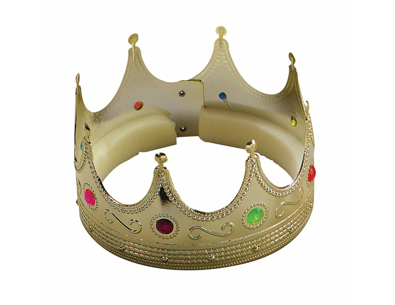 King Crown Plastic Gold with Jewels