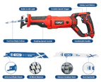 TOPEX 920W Reciprocating Saw w/ 34 Pcs Blades  Quickly Cut Depth in Wood and Metal Cutting