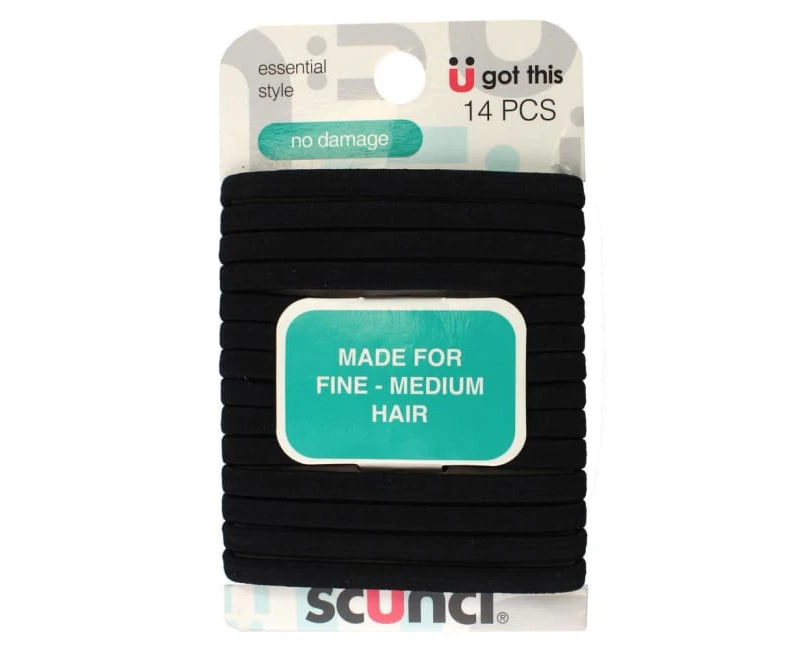 Scunci Essential Style No Damage Hair Tie For Fine - Medium Hair