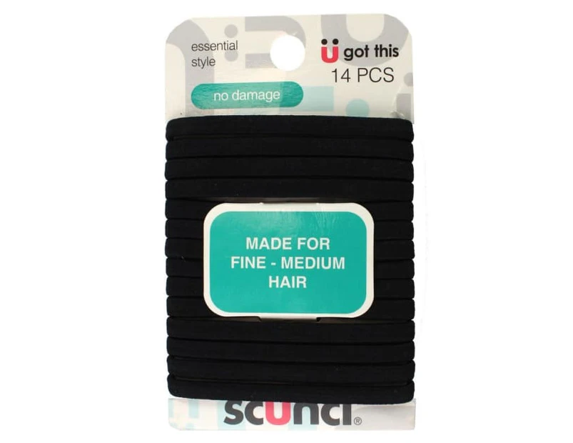 Scunci Essential Style No Damage Hair Tie For Fine - Medium Hair