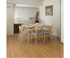 Cusco 150cm Dining Table Scandinavian Style Solid Rubberwood Natural