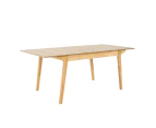 Cusco 150cm - 190cm Extendable Dining Table Scandinavian Style Solid Rubberwood