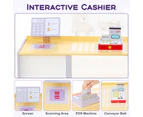 Costway Kids Pretend Play Cash Register Playset Supermarket Shop Toys w/Full Accessories Preschool Gift Purple