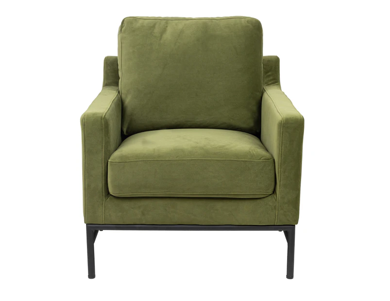 Mylah Fabric Armchair Occasional Accent Arm Chair Green