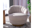 Bronte Fabric Swivel Occasional Chair Lounge Seat Cream