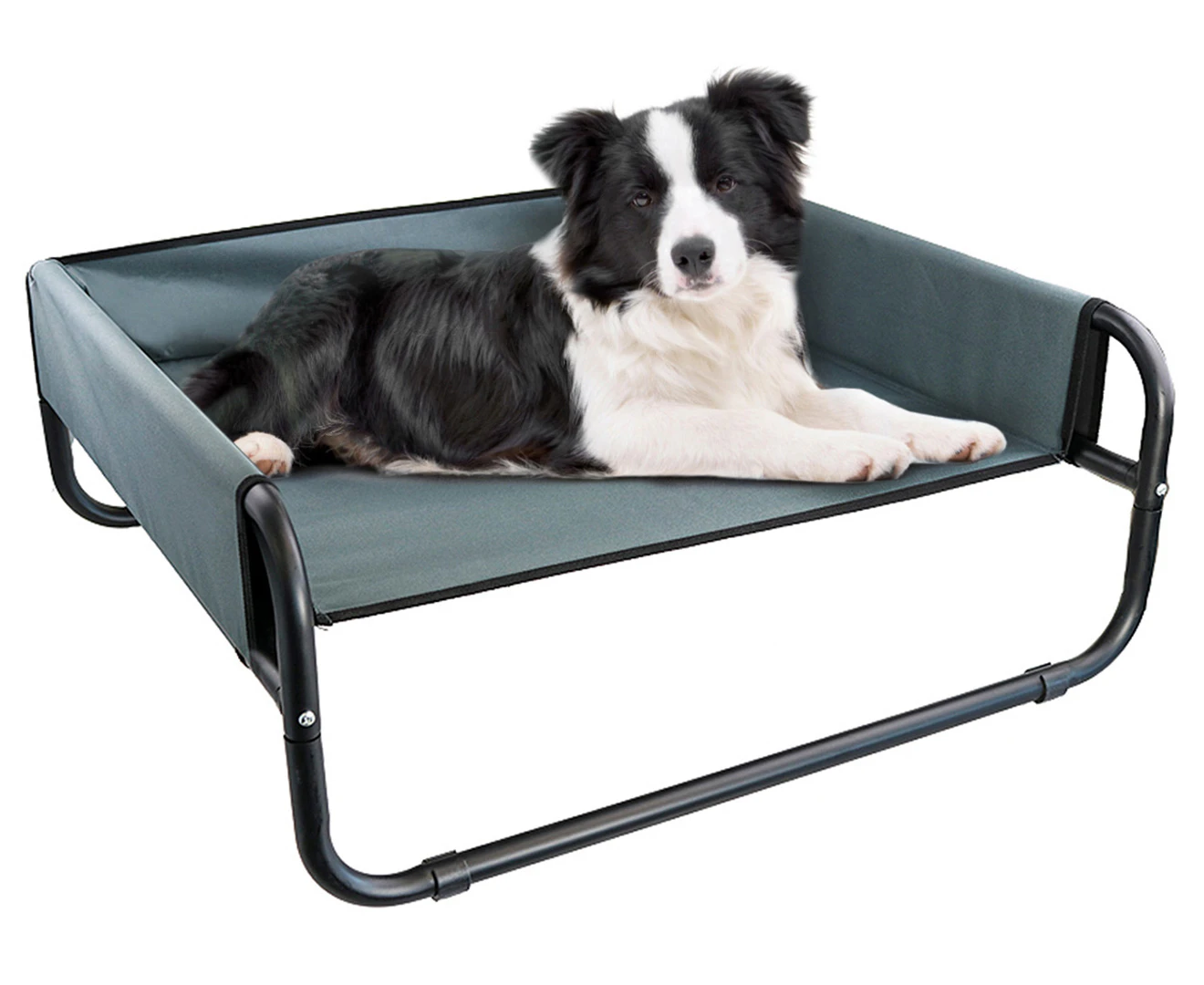 Paws & Claws 85cm Elevated Pet Bed - Grey