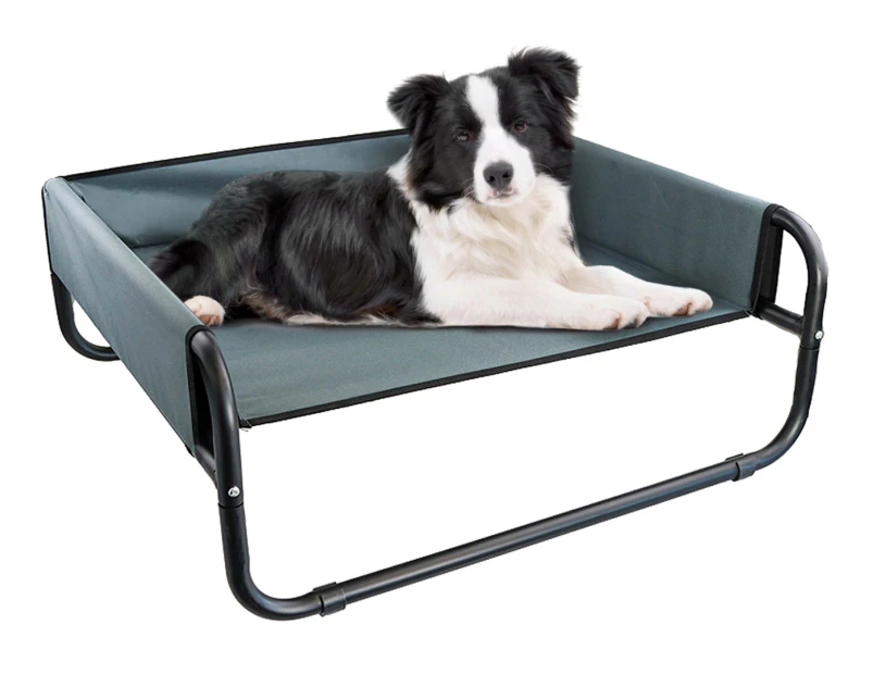Paws & Claws 85cm Elevated Pet Bed - Grey