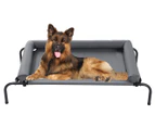 Paws & Claws 122x72cm Elevated Pet Bolster Bed - Grey
