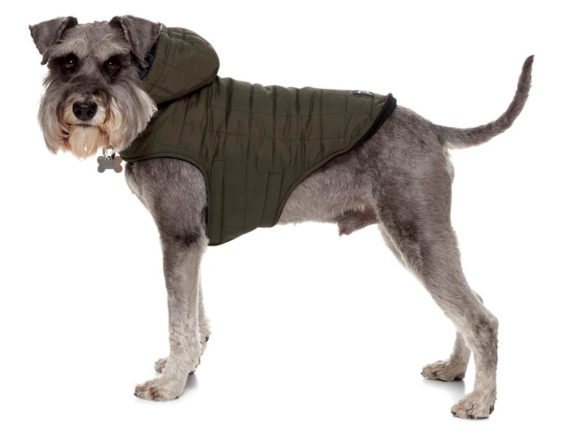 Mog & Bone Medium/Large Waterproof Dog Puffer Jacket - Green