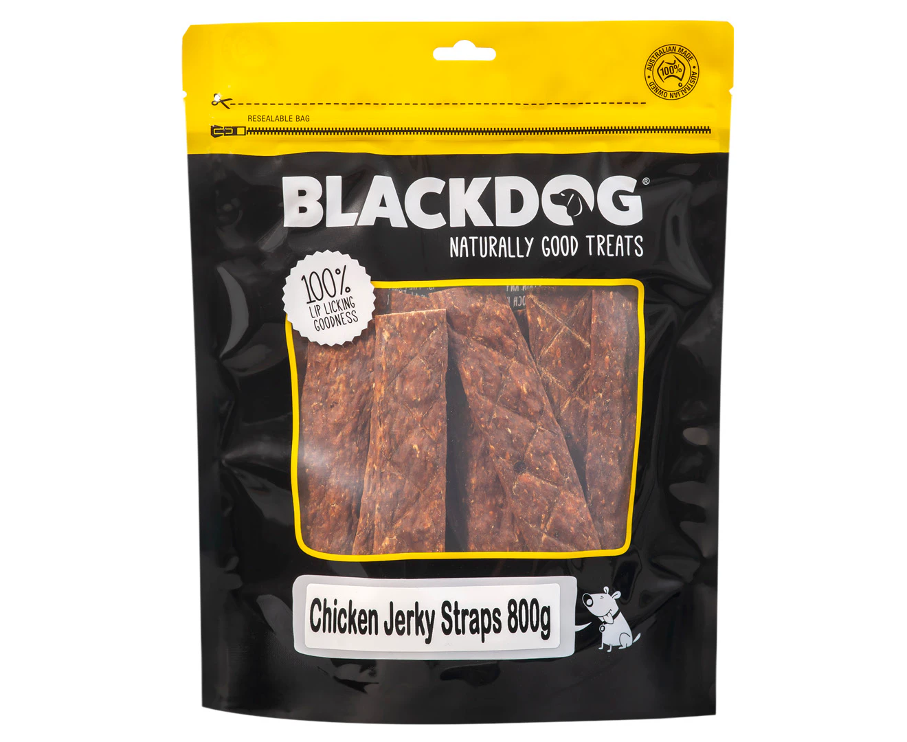 Blackdog Chicken Jerky Straps Natural Dog Chew Treats 800g