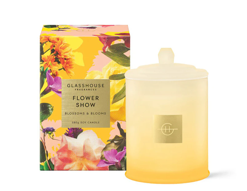 Glasshouse Limited Edition Flower Show Blossoms & Blooms Triple Scented Candle 380g