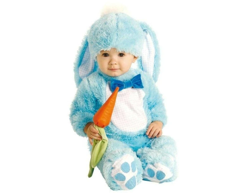 Blue Bunny Infant Costume Blue Fuzzy Romper