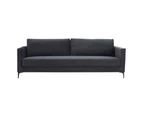 McKinley  4 Seater Sofa Fabric Uplholstered Lounge Couch Charcoal