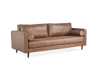 Chelsea 3.5 Seater Sofa Fabric Uplholstered Lounge Couch Dark Brown