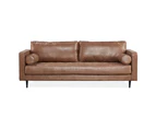 Chelsea 3.5 Seater Sofa Fabric Uplholstered Lounge Couch Dark Brown