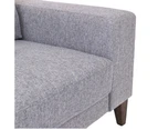 Juliet 2 Seater Sofa Soft Fabric Uplholstered Lounge Couch with LHF Chaise Grey