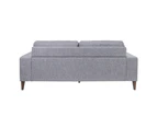 Juliet 2 + 3 Seater Sofa Set Soft Fabric Uplholstered Lounge Couch Grey