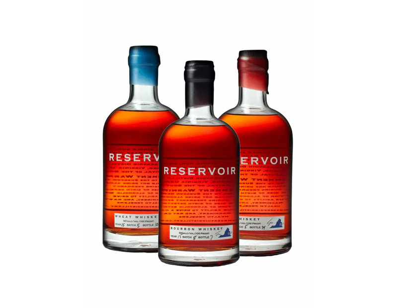 Reservoir 100 Proof 100% Wheat, Rye & Bourbon Whiskey Pack 3 X 375ml