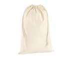 Westford Mill Premium Cotton Drawstring Bag (Natural) - BC5644