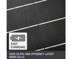 Mobi 250w Solar Blanket Mono 12V Folding Solar Panel Completed Kit 5M Cable Dual USB - Black