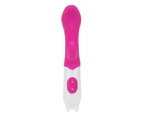 SunnyHouse Automatic Vibrator 12 Frequency Double Rod Silicone Electric Sex Toy for Adults-Rose Red