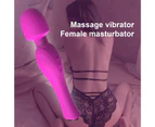 SunnyHouse Vibrating Massager IPX7 Fully Waterproof Mild Silicone Clit Stimulator Masturbator Massage Stick for Hotel-Rose Red