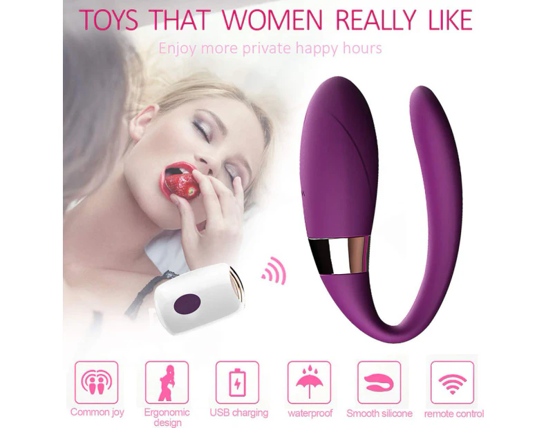 SunnyHouse Female 12 Frequency Wearable Vibrator Egg G Spot Clit Stimulator Adults Sex Toy-Purple