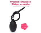 SunnyHouse Inflatable Men Silicone Urethral Stimulation Rod Dilator Penis Plug Sex Toy-Black